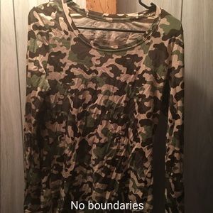 Long sleeve camouflaged shirt